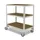 Etagewagen,Draagverm. 150Kg,3Etage(S),Houten Legbordetage,Lichtgrijs