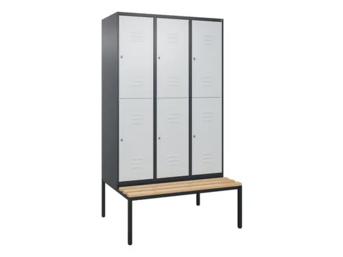Dubbeldekse dekenkist,HxBxD 2120x1200x815mm,3x2vak.,vak B 400mm