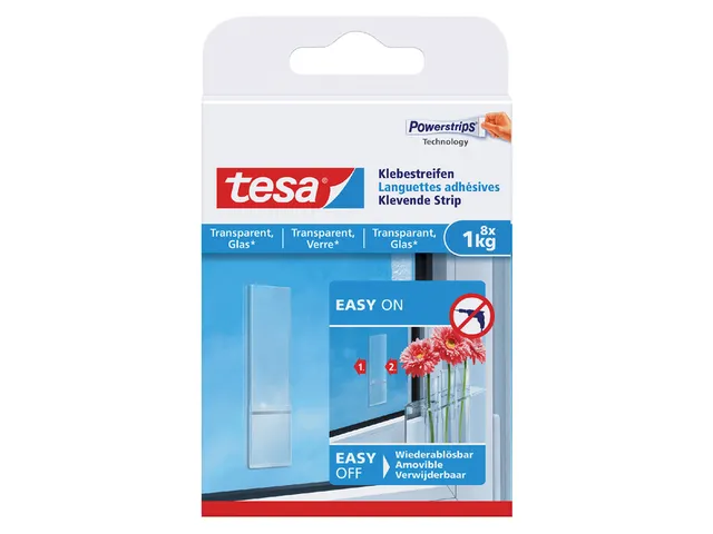 Dubbelzijdige powerstrip Tesa transparant 1kg