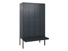 Dubbeldekse dekenkist,HxBxD 2120x1200x815mm,4x2vak.,vak B 300mm