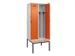 locker met bank,voor scheiding van kleding,HxBxD 2120x800x815mm,2vak