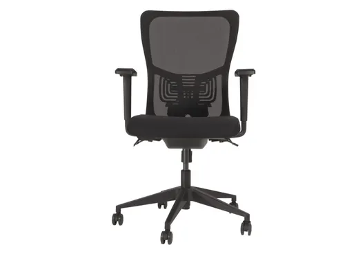 Bureaustoel serie 250 NEN-EN 1335 Zwart Mesh en Zwart voetkruis