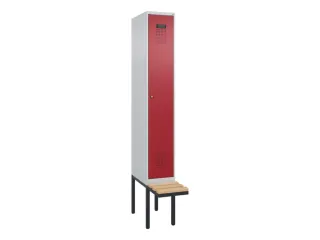 locker met bank,HxBxD 2120x300x815mm,1vak,vak B 300mm,cilinderslot - 2