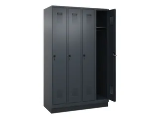 locker,HxBxD 1950x1200x500mm,4vak,vak B 300mm,draaigrendel,sokkel - 2