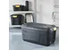 Caisse de rangement robuste 145L avec roulettes Noir