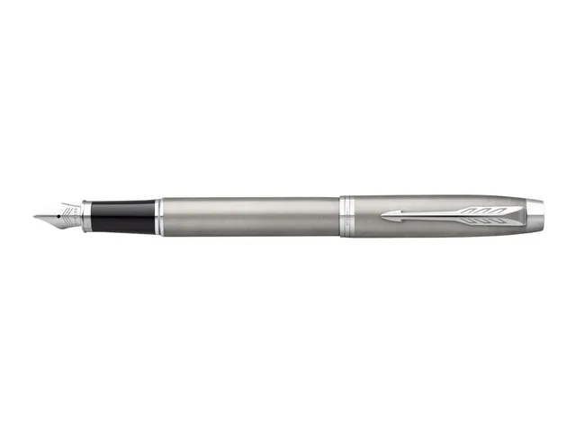 Parker IM Vulpen Stainless Steel CT Finish Medium Blauwe inkt