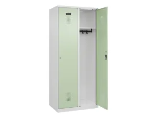 locker,HxBxD 1850x800x500mm,2vak,vak B 400mm,cil.-slot,staand op vloer - 2