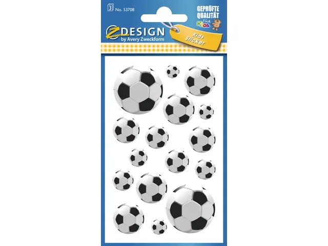papieretiket Z-design Kids pakje a 3 vel voetbal