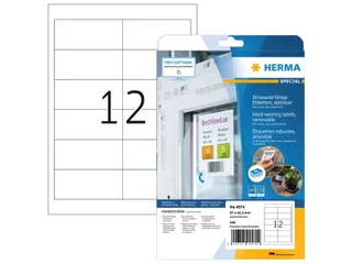 HERMA 4574 Weervaste Folie-etiketten A4 97x42,3mm removable 240 stuks - 1