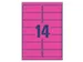Etiket Avery L7363P-25 99.1x38.1mm Neon Roze 350 Stuks