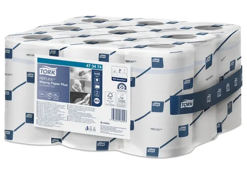 Poetsrol Tork 473474 Reflex M3 Centerfeed Mini Plus 2-laags 9 rollen