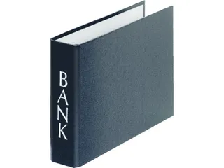 Ordner Bank PP A5 4c m horizontaal zwart - 4