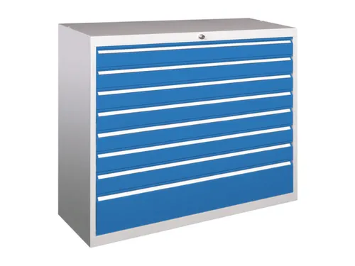 ladekast HxBxD 1000x1023x600mm 8laden slot RAL7035 front RAL5012