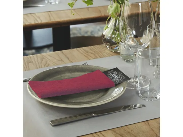 Serviette Tork 478148 Premium LinStyle Dinner Pli 1/8 Bordeaux