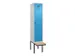 locker met bank,voor scheiding van kleding,HxBxD 2120x400x815mm,1vak