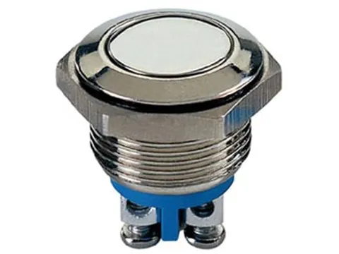 Platte Drukknop In Roestvrij Staal Spst 1NO