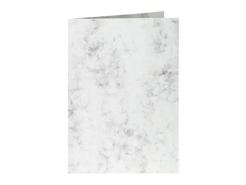 Correspondentiekaart Papicolor dubbel 105x148mm marmer grijs pak 6 st