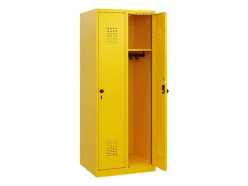 schoollocker,HxBxD 1530x600x500mm,2vak,vak B 300mm,draaigrendel