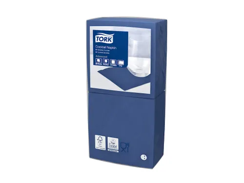 Tork 477825 Cocktailservet Advanced Donkerblauw 24x24cm
