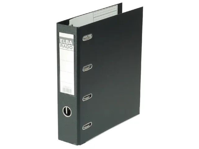 Classeur Elba Rado Plast 75mm Bancaire 2 Méc. Noir PVC