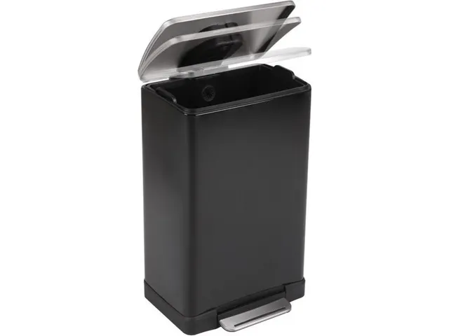 Pedaalemmer E-Cube 50 liter Zwart Mat RVS