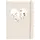 Notitieboek wit hart A5 lijn 92 pagina's softcover beige