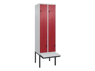 Z-garderobekast,HxBxD 2120x600x815mm,2vak,vak B 300mm,draaigrendel - 1