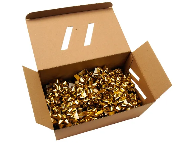 Rozetten metallic Kangaro 60mm goud 25 stuks in doos