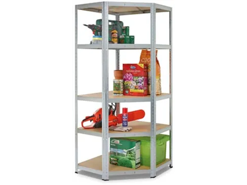 Rek Strong Hoek 176x75x40x50cm 5 Legborden Gegalvaniseerd