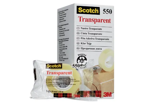 Plakband Scotch 550 19mmx33m transparant