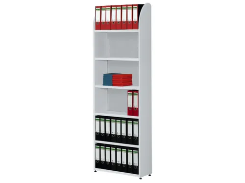Basisveld 2250x800x325mm 6legborden 1 Zijpaneel Achterwand Lichtgrijs