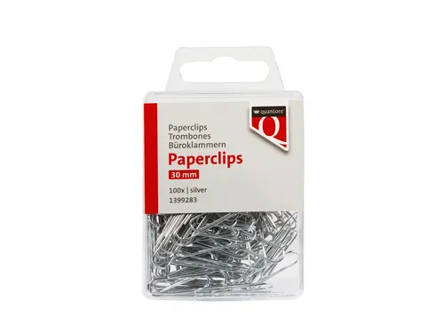 Paperclip Quantore 30mm rond 100 stuks zilver