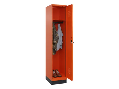 locker,HxBxD 1950x400x500mm,1vak,vak B 400mm,draaigrendel,sokkel