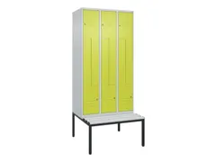 Z-garderobekast,HxBxD 2120x900x815mm,6vak,vak B 300mm,cil.-slot