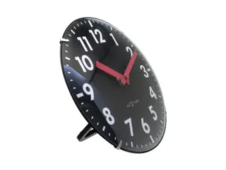 Tafelklok Nextime Duomo Mini 20 cm zwart gebolde glazen lens - 1