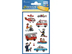 papieretiket Z-design Kids pakje a 3 vel brandweer/politie