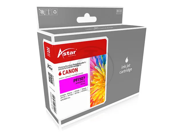 As16030 Astar Canon Pfi107 Ipf Inkt Magenta Rebuilt Chip 130Ml