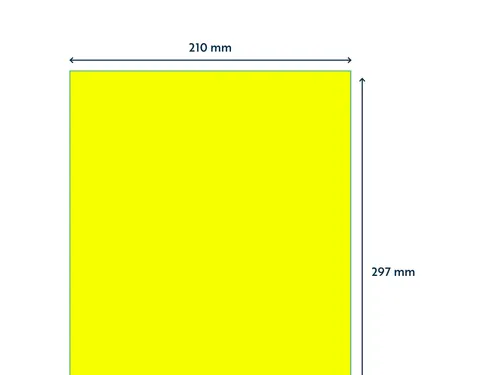 Etiket Rillprint 210x297mm fluorgeel 100 etiketten