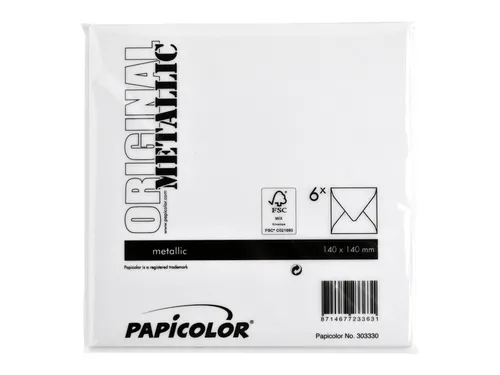 Envelop Papicolor 140x140mm Parelwit Gegomd