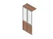 armoire à portes vitrées,HxlxP 2000x900x450mm,4xsol en bois,5 HC