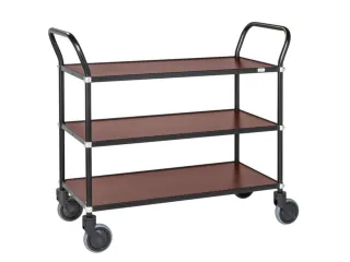 tafelwagen,draagverm. 250kg,3xhouten plaat,laadvl. LxB 950x430mm - 1