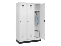 locker,HxBxD 1950x1200x500mm,3vak,vak B 400mm,draaigrendel,sokkel