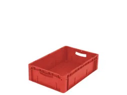 Euronorm Stapelkrat Pp 170x600x400mm Wanden/bodem Gesloten Rood 34l