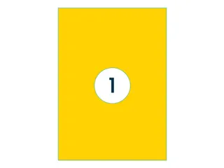 Gekleurde Etiketten 210x297mm A4 Geel 42724 1000 Vel - 2