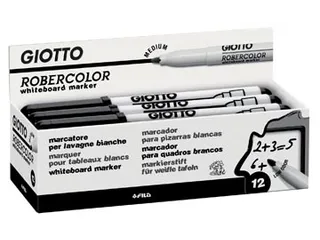 Robercolor whiteboardmarker, medium 4mm ronde punt, zwart - 2