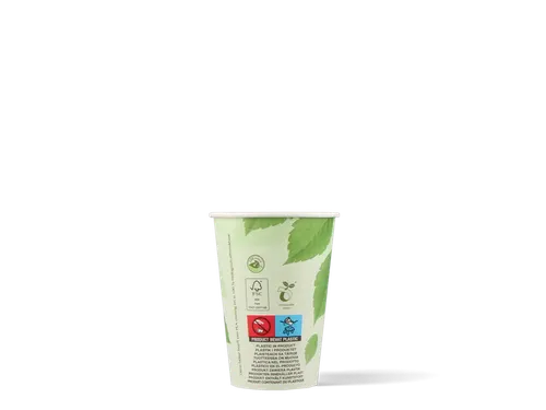 Biologische Koffie Beker Karton 180ml Groene Blaadjes 100 Stuks
