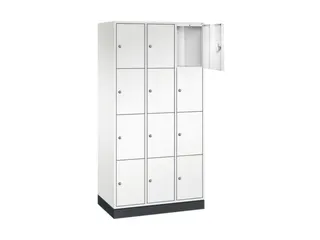 lockerkast,HxBxD 1950x920x500mm,3x4vakken,cil.-slot,sokkel - 1