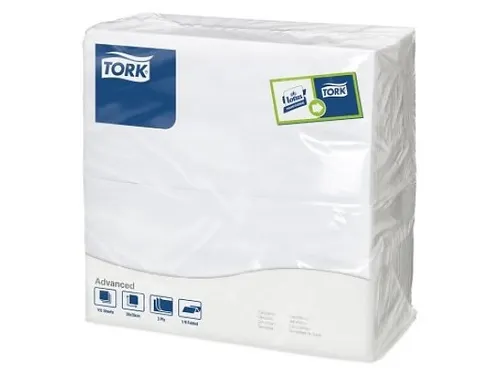 Soft Dinnerservet 39X39Cm, 3 Lgs, 1/8 Vouw, Wit, 12X100