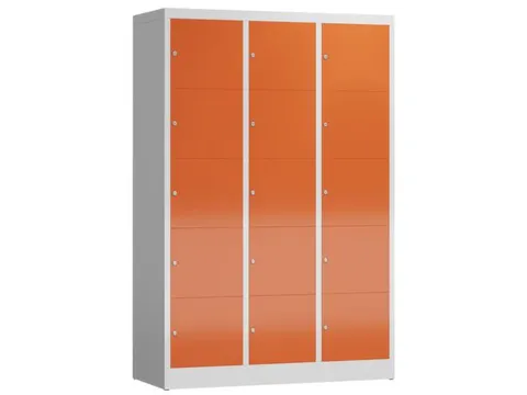 lockerkast,HxBxD 1800x1185x500mm,3x5vakken,vak B 395mm,cil.-slot
