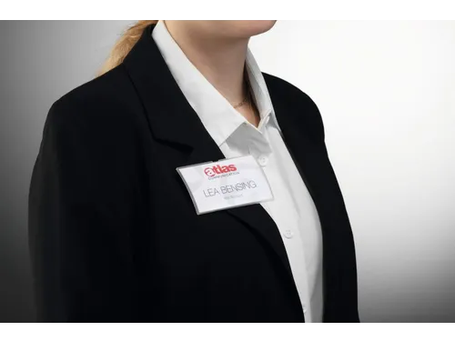 Naambadge CLICK FOLD 54x90 mm met magneet place and hold PP